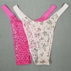 Victoria's Secret NWT Brazilian Panties 2 Lace